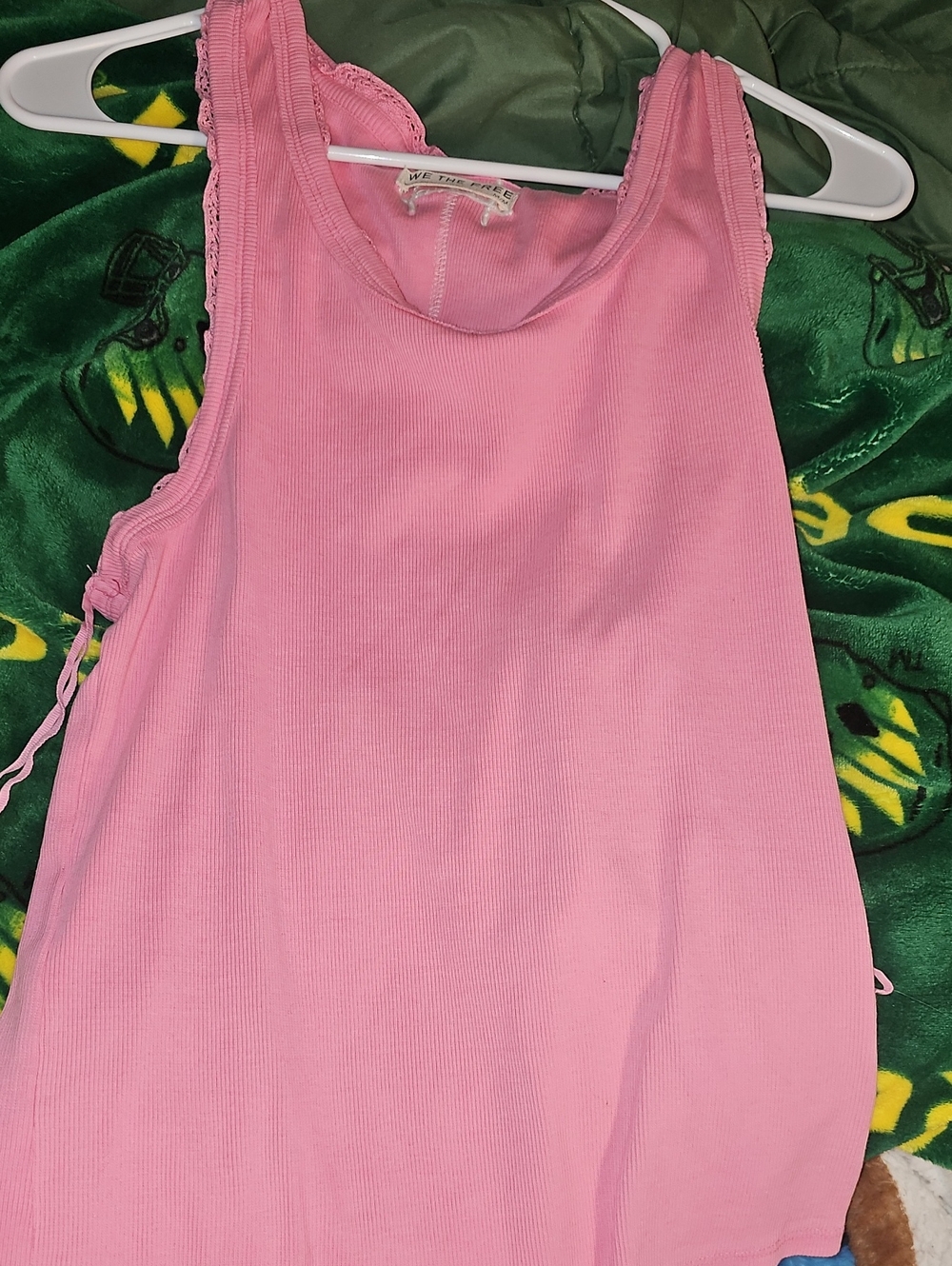 We The Free Pink Ribbed Tank Top Size M